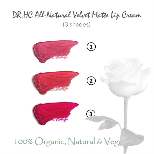 DR.HC All-Natural Velvet Matte Lip Cream (3 Shades) (5g, 0.18oz.) (Anti-aging, Healing, Moisturizing, Anti-inflammatory...)-1