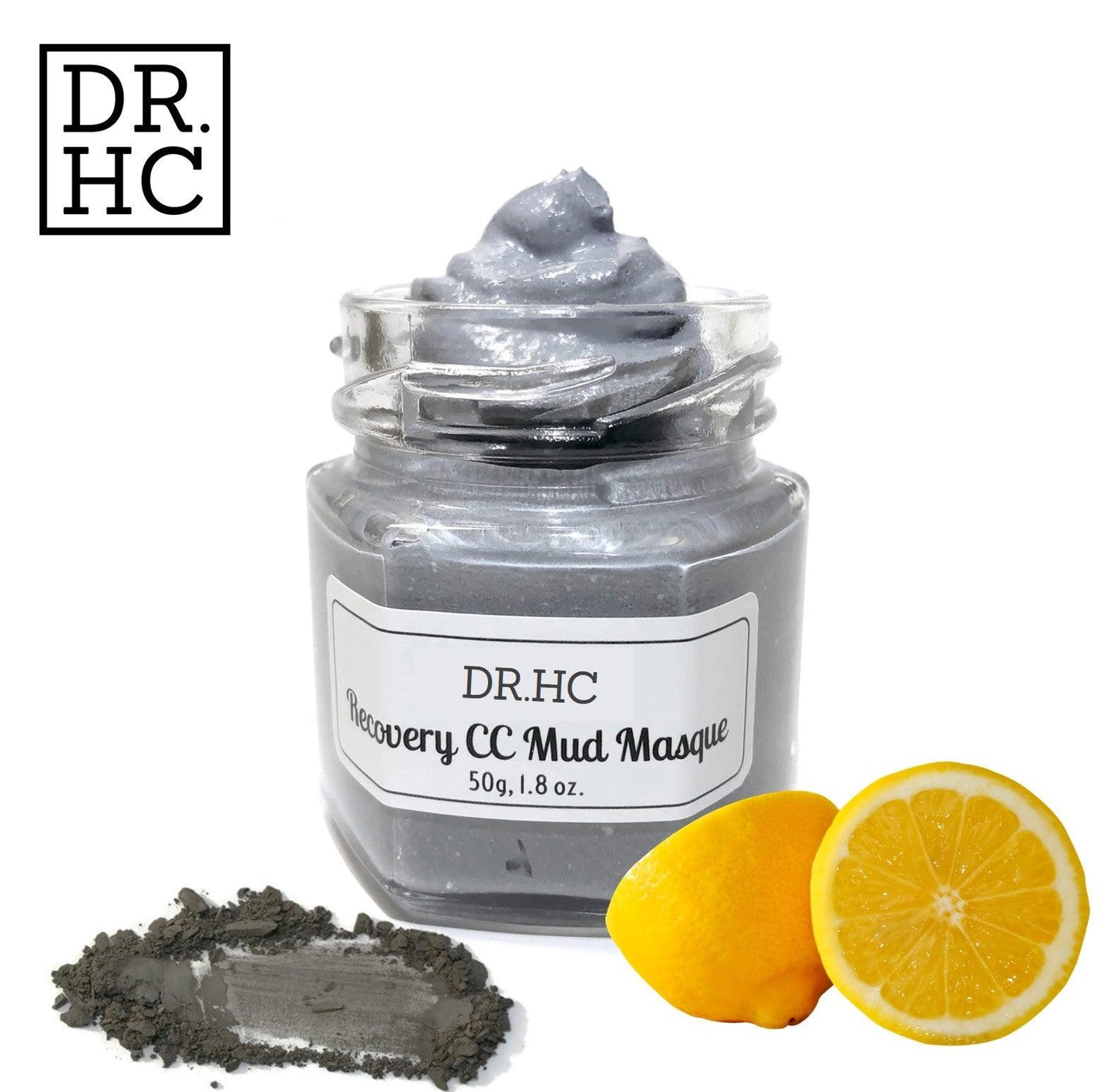 DR.HC Charcoal VitC Mud Mask (50~60g, 1.8~2.1oz) (Exfoliating, Skin brightening, Detoxifying, Pore Shrinking, Anti-black head...)-0