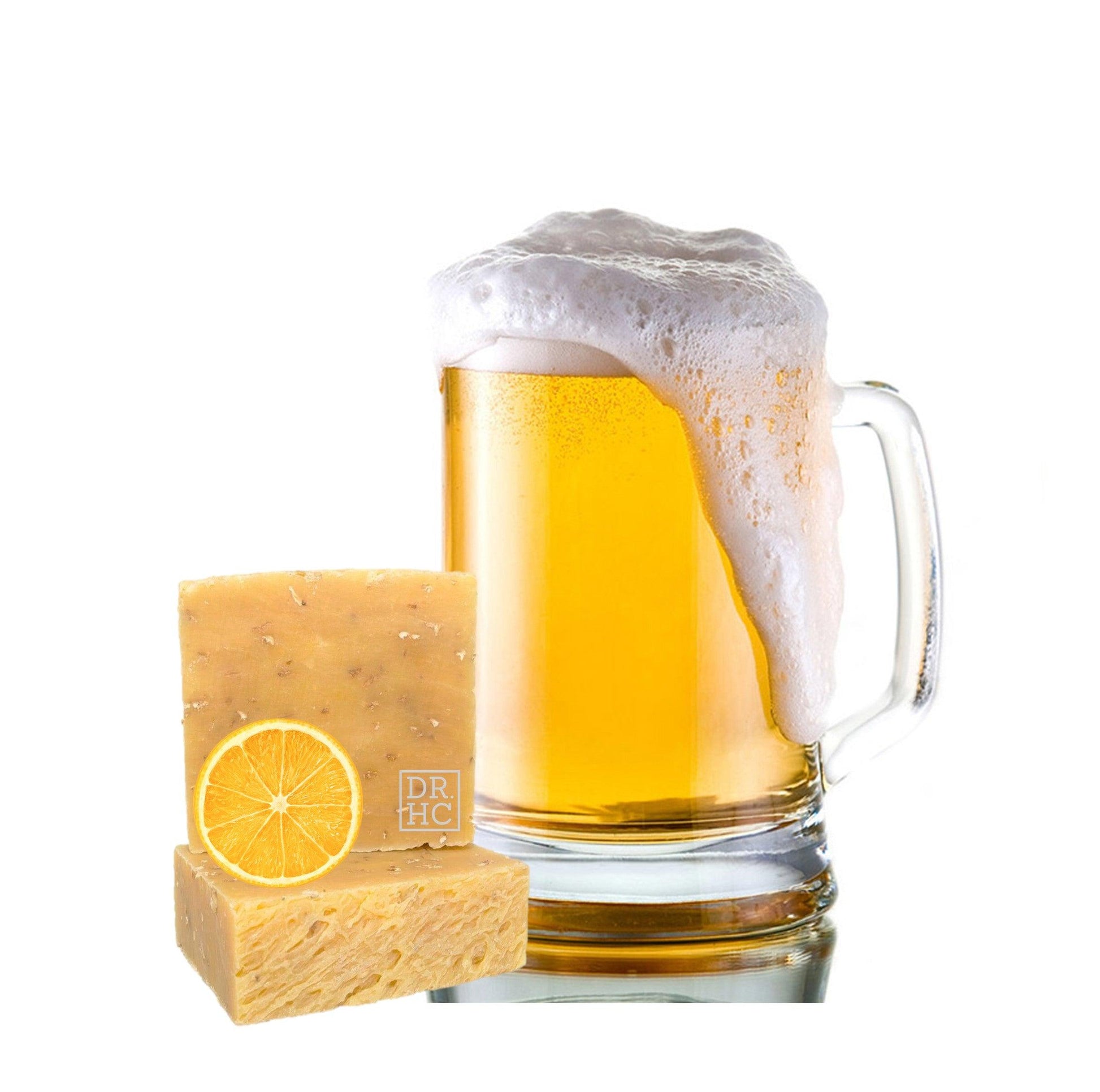 DR.HC All-Natural Skincare Face Soap - Citrus Beer (110g, 3.8oz.) (Anti-aging, Skin brightening, Anti-blemish, Exfoliating...)-4