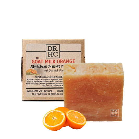DR.HC All-Natural Skincare Face Soap - Goat Milk Orange (110g, 3.8oz.) (Skin brightening, Anti-aging, Anti-acne, Skin recovery...)-1