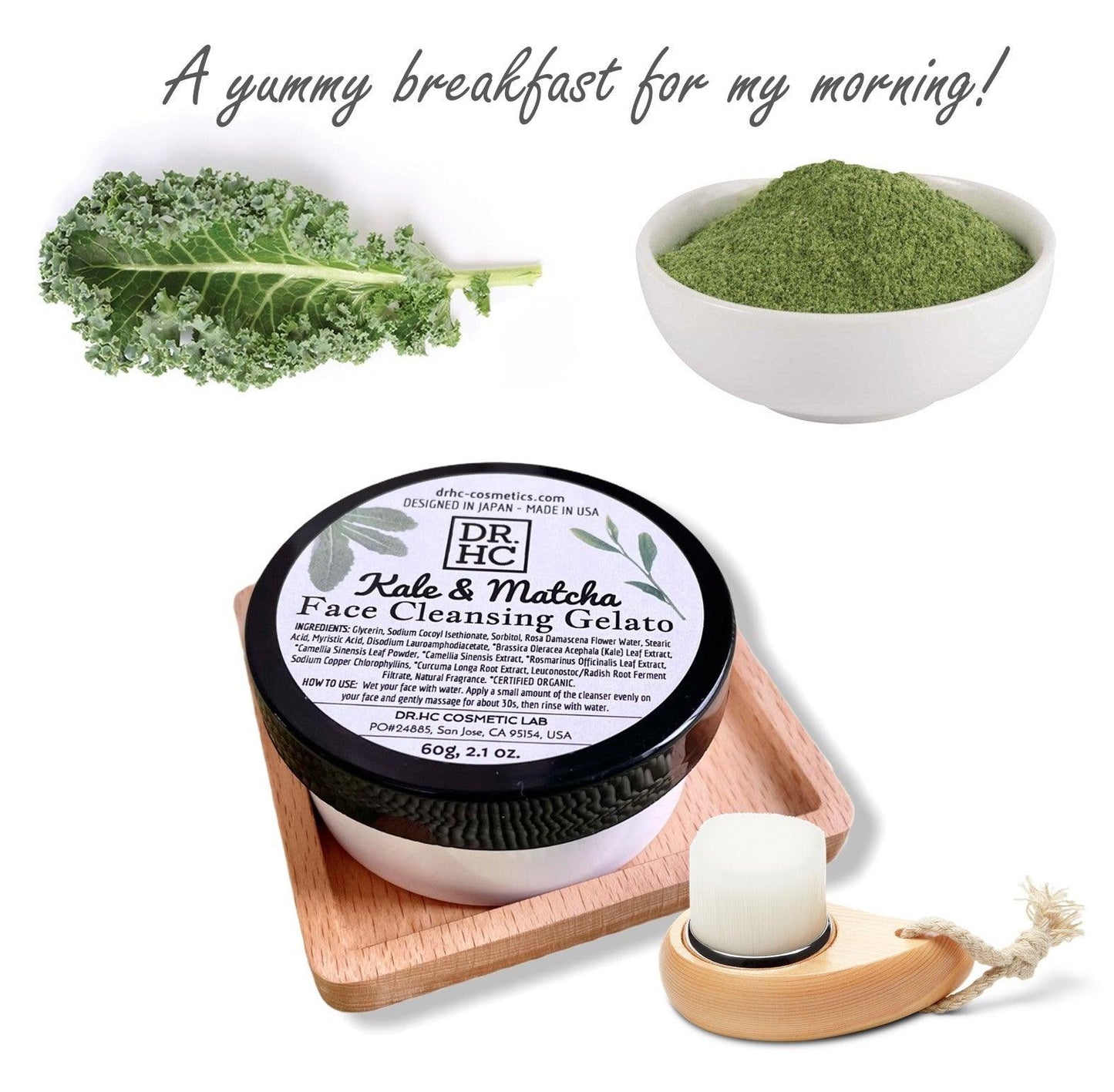 DR.HC Kale & Matcha - Face Cleansing Gelato (60g, 2oz) (Skin brightening, Anti-aging, Anti-inflammatory, Anti-acne...)-3