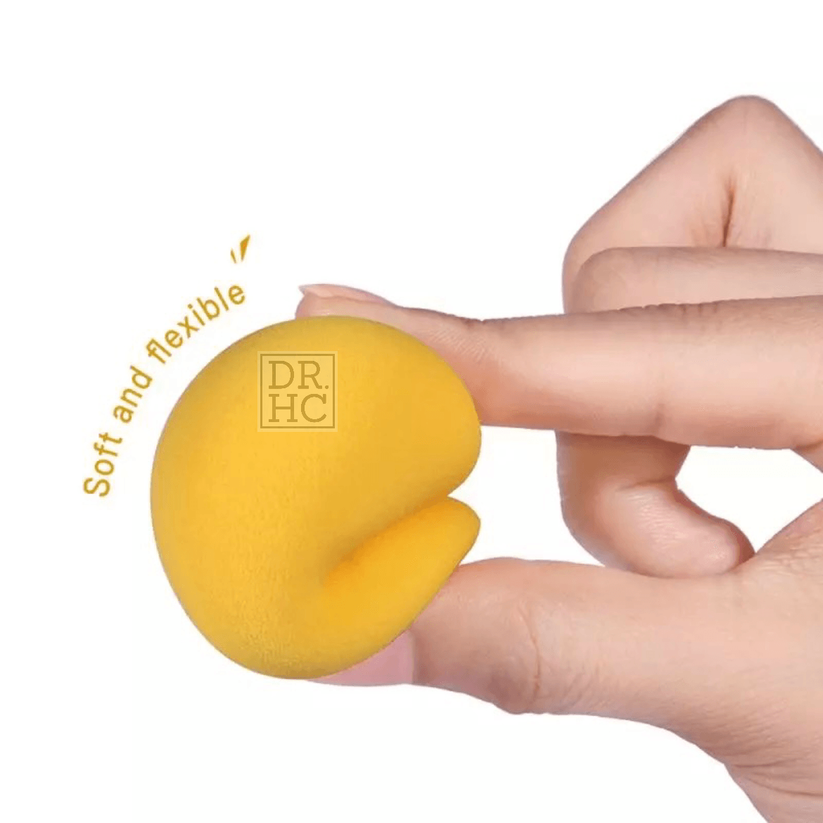 DR.HC Mango 3D Makeup Sponge (makeup puff for liquid foundations, loosed & pressed powders...)-5