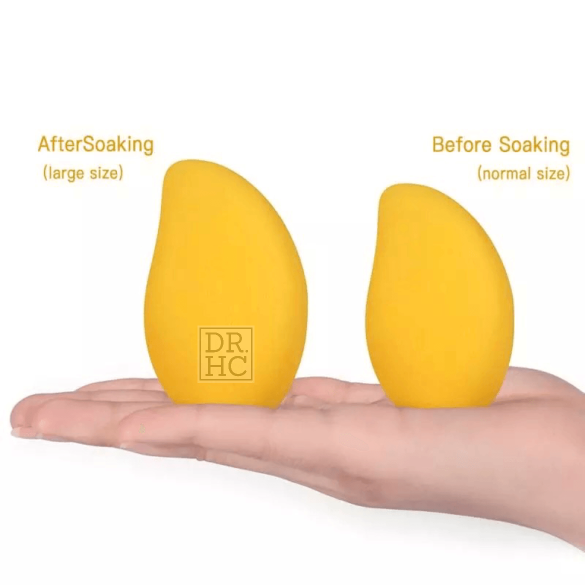 DR.HC Mango 3D Makeup Sponge (makeup puff for liquid foundations, loosed & pressed powders...)-7