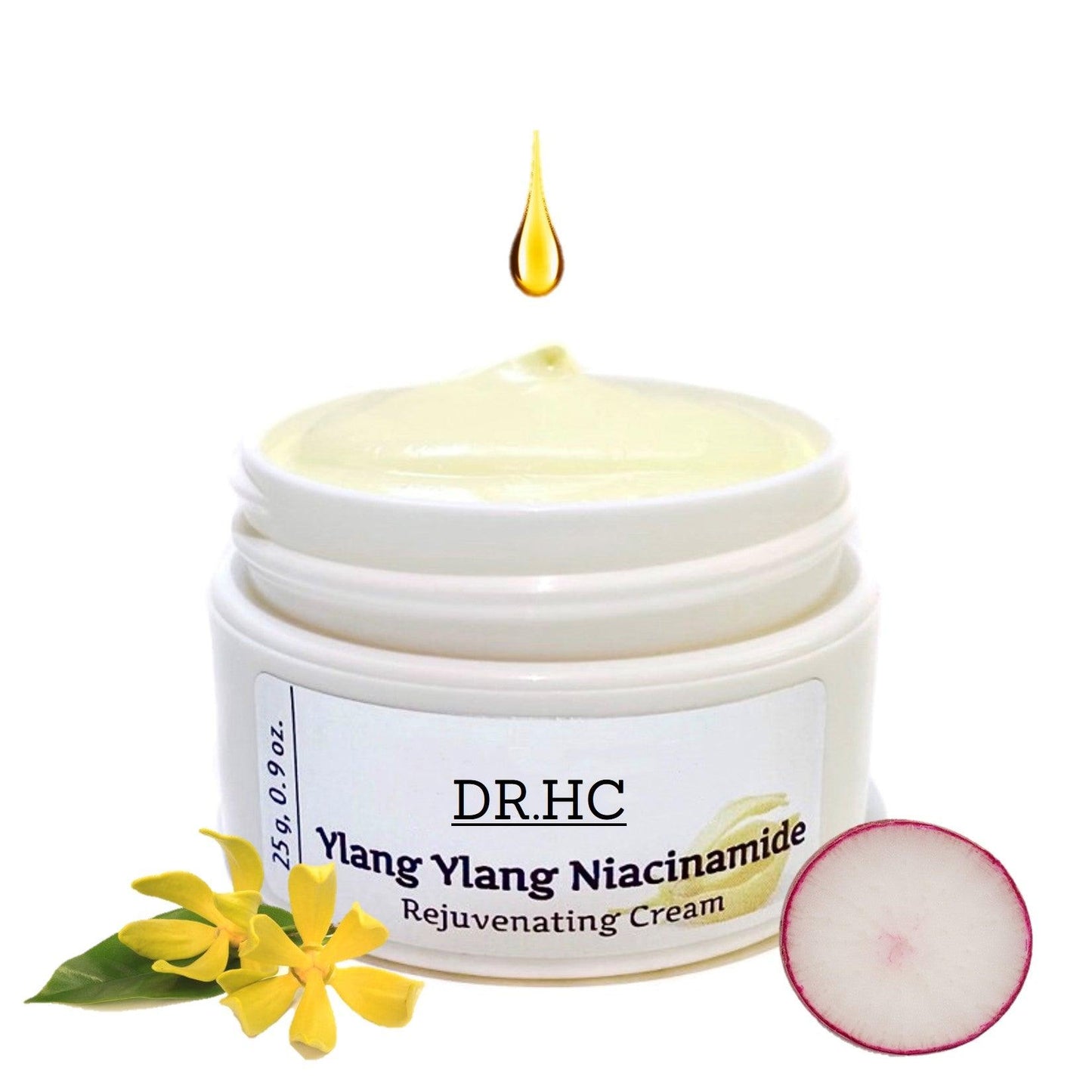 DR.HC Ylang Ylang Niacinamide Rejuvenating Cream (25~40g, 0.9~1.4oz.) (Skin recovery, Anti-scar, Firming, Anti-inflammatory...)-3