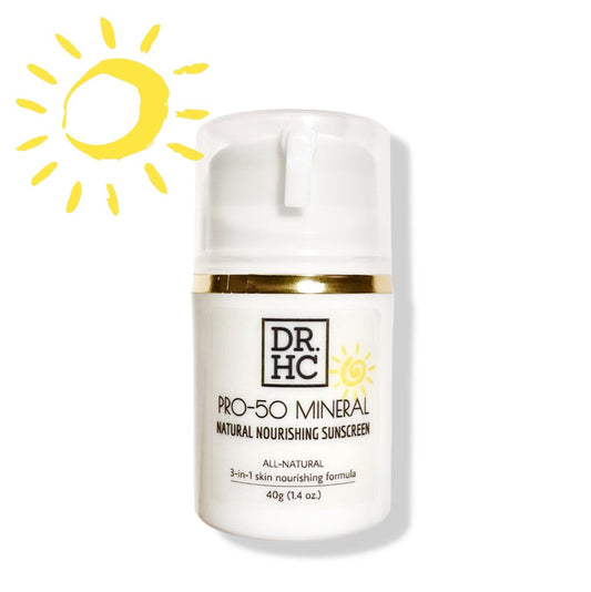 DR.HC Pro-50 Mineral Natural Nourishing Sunscreen (40g, 1.4oz.) (Natural UV Care, Skin brightening, Anti-aging, Damage Repair, Anti-inflammatory...)-0