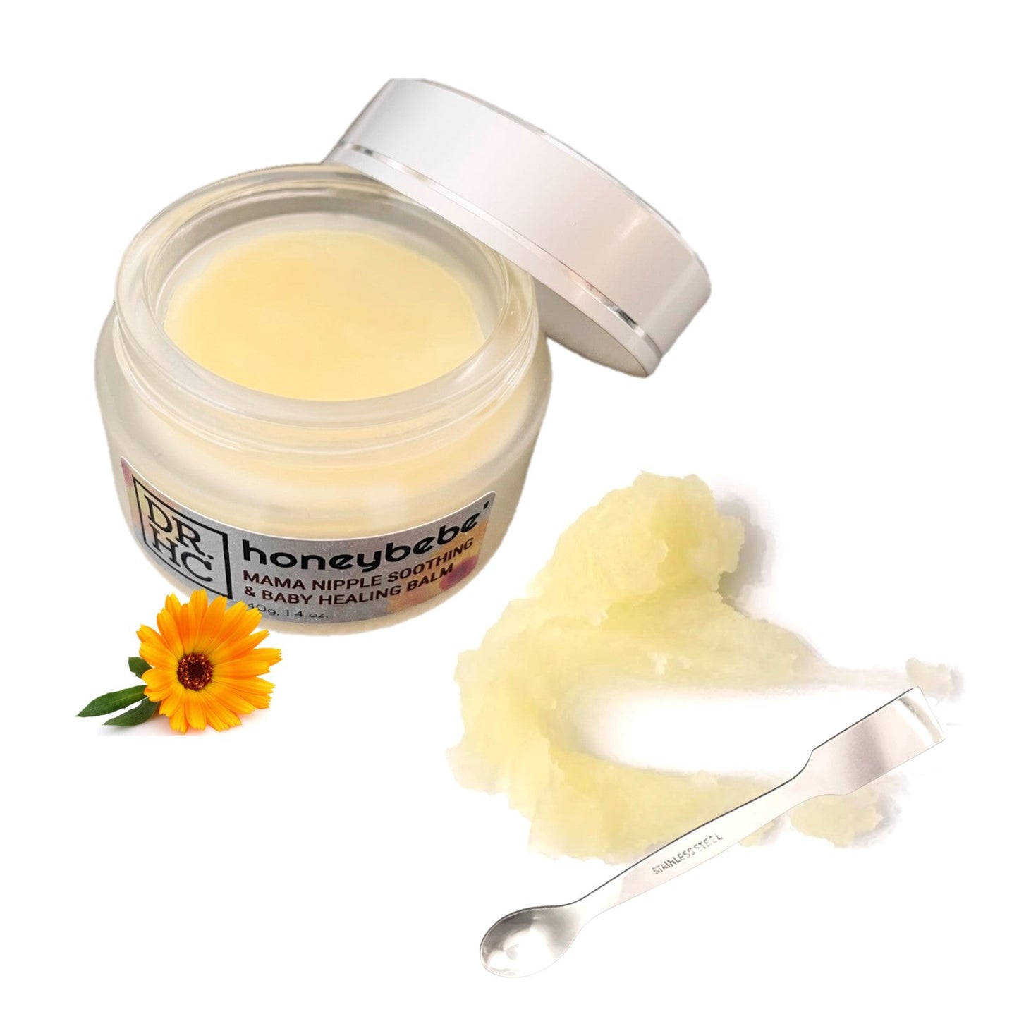 DR.HC Honeybebe’ Mama Nipple Soothing & Baby Healing Balm (100% Organic, Natural & Vegan) (40g, 1.4 oz.)-2