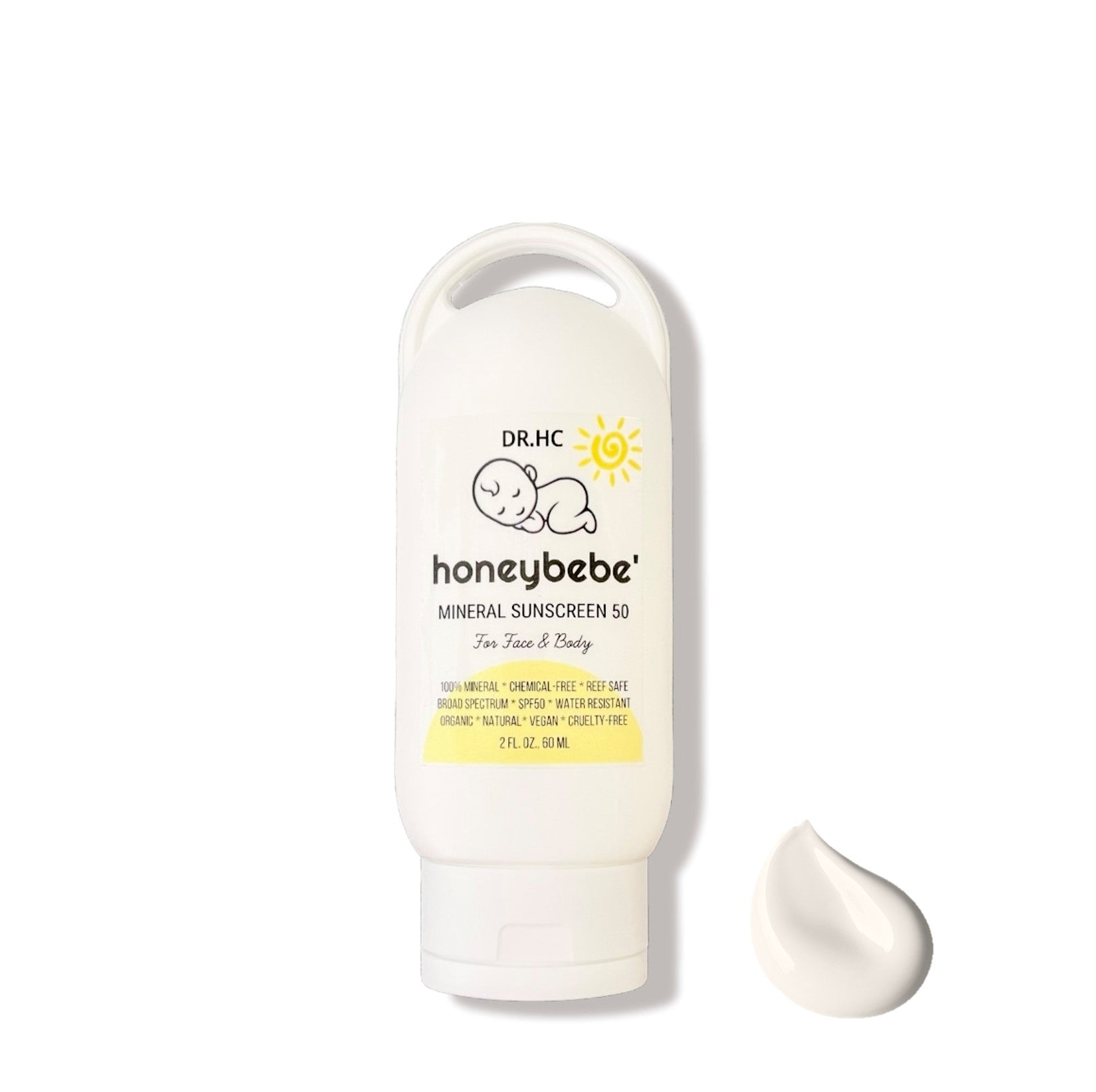 DR.HC Honeybebe' Mineral Sunscreen 50 (for baby face & body) (2.4 fl.oz., 70 ml)-2