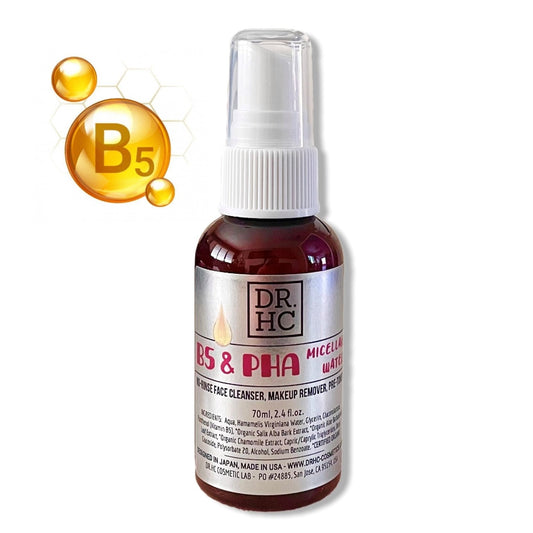 DR.HC B5 & PHA Micellar Water (No-rinse Makeup Remover, Face Cleanser & Pre-Toner) (70ml, 2.4 fl.oz.)  (Anti-sebum, Pore clearing, Anti-acne, Anti-aging...)-0